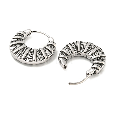 316 Surgical Stainless Steel Hoop Earrings EJEW-D096-10A-AS-1