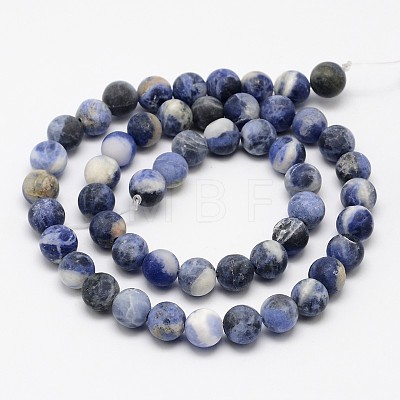 Natural Sodalite Beads Strands X-G-D691-4mm-1
