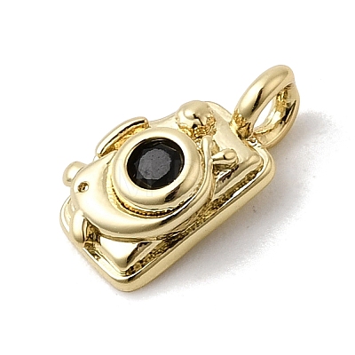 Brass Micro Pave Cubic Zirconia Pendants KK-L262-12G-1