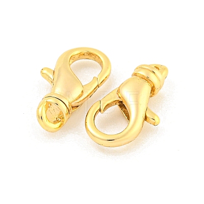 Brass Lobster Claw Clasps KK-K382-03A-G-1