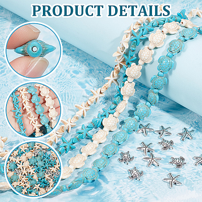  DIY Ocean Theme Beades Jewelry Making Finding Kit DIY-NB0009-61-1