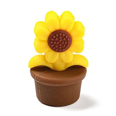 Sunflower Food Grade Eco-Friendly Silicone Beads SIL-B046-06-1