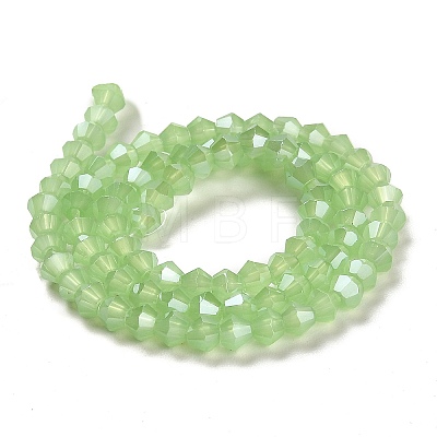 Imitation Jade Electroplate Glass Beads Strands EGLA-F029-J4mm-A01-1