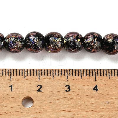 Handmade Dichroic Foil Glass Beads Strands DICH-U001-02J-1