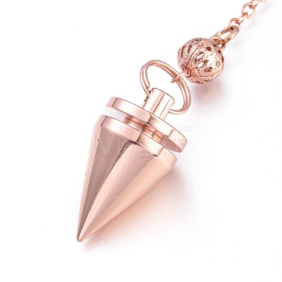 Brass Cone Dowsing Pendulums KK-K239-02RG-1