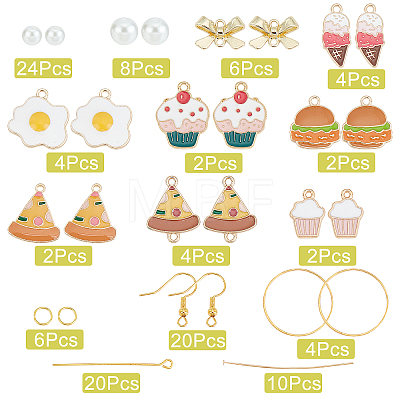 DIY Food Theme Dangle Earring Making Kit DIY-SC0018-95-1