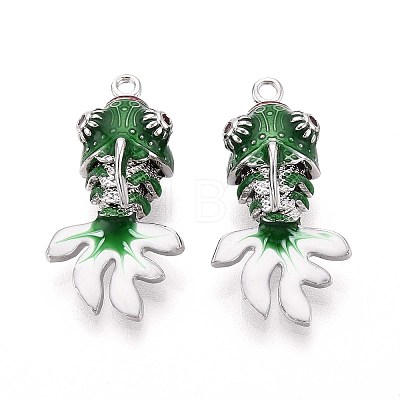 Brass Enamel Pendants KK-T071-27P-01-1