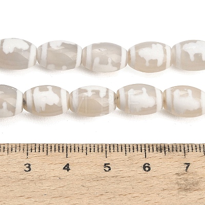 Tibetan Style dZi Beads Strands GG-CBA4812-C03-8X12MM-1
