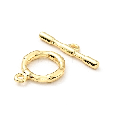 Brass Toggle Clasps KK-G416-28G-1