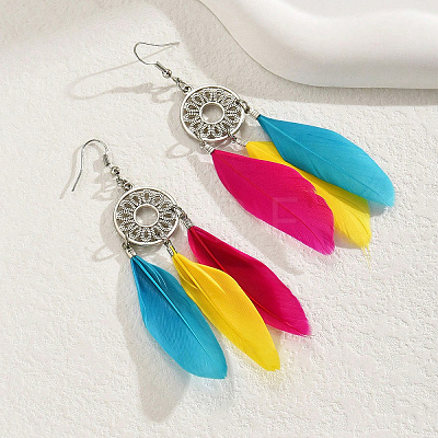 Zinc Alloy Drop Earrings for Women JP0442-1