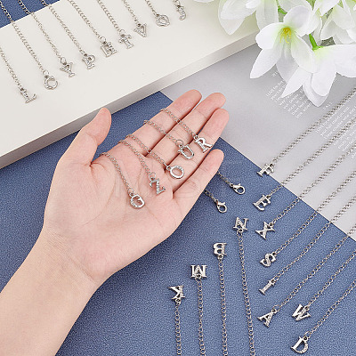 Letter A~Z Alloy Rhinestone Pendant Decorations HJEW-AB00370-1