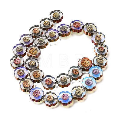 Electroplated Transparent Glass Beads Strands GL-CBA98F0-05E-1
