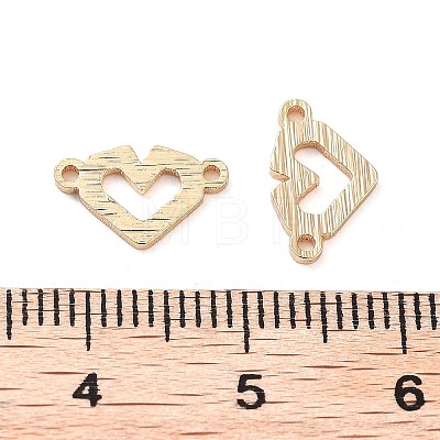 Brass Laser Cut Heart Connector Charms KK-U028-06G-1