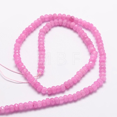 Dyed Natural Malaysia Jade Rondelle Beads Strands G-E316-2x4mm-11-1