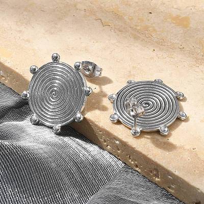 304 Stainless Steel Stud Earrings for Women EJEW-M089-03P-1