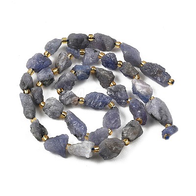 Raw Rough Natural Tanzanite Beads Strands G-D101-A12-1