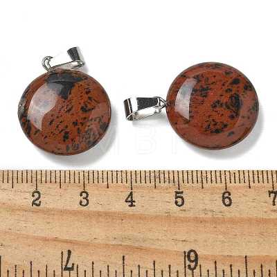 Natural Mahogany Obsidian Pendants G-B127-14P-02-1