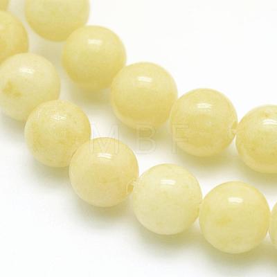 Natural Mashan Jade Round Beads Strands G-D263-8mm-XS06-1