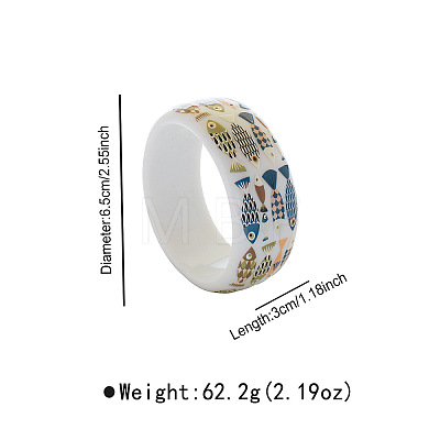 Ocean Printed Acrylic Bangles for Women WGA59F2-01-1