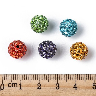 Pave Disco Ball Beads X-RB-Q195-10mm-M-1