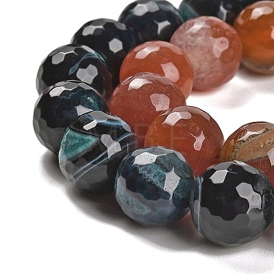 Natural Banded Agate/Striped Agate Beads Strands G-L595-A05-02-1