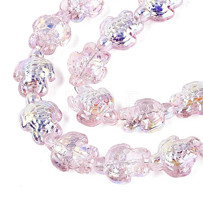 Electroplate Transparent Glass Beads Strands EGLA-N055-04A-03-1