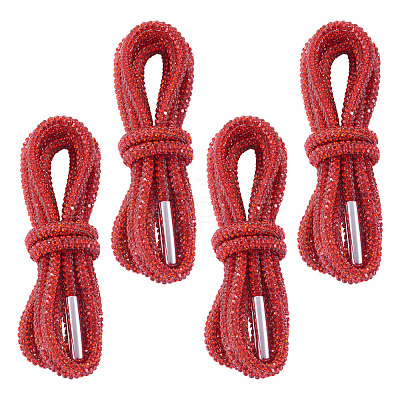 4Pcs Rhinestone Round Cord Shoelace FIND-TA0010-44P-02-1