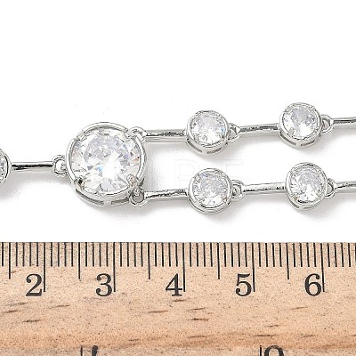 Brass Pave Clear Cubic Zirconia Y Necklaces NJEW-G183-06P-02-1
