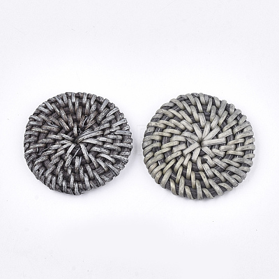Handmade Reed Cane/Rattan Woven Beads X-WOVE-T006-128C-1