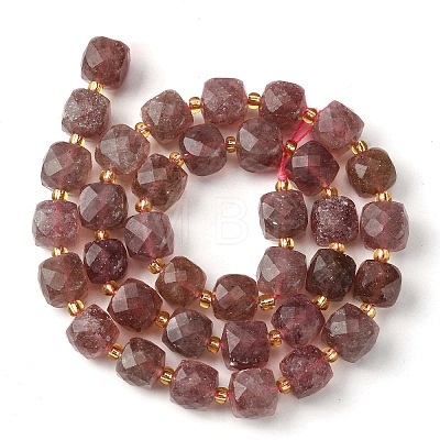 Natural Strawberry Quartz Beads Strands G-Q010-A21-01-1