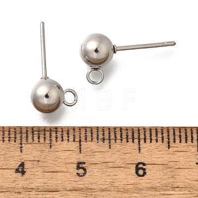 201 Stainless Steel Stud Earring Findings STAS-R156-01P-07-1