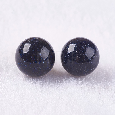 Synthetic Blue Goldstone Beads X-G-K275-25-6mm-1