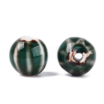 Vintage Porcelain Corrugated Beads PORC-N013-11D-1