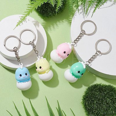 Cartoon Dinosaur Baby PVC Plastic Keychain KEYC-JKC00669-1