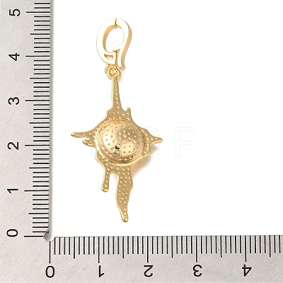 Brass European Dangle Charms Bails KK-K388-53G-1