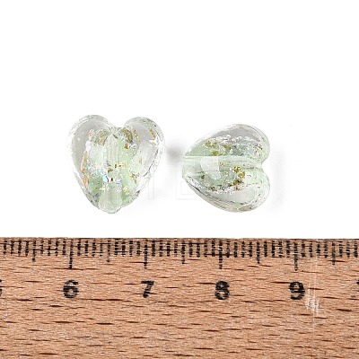 Handmade Foil Glass Beads FOIL-N029-09G-1