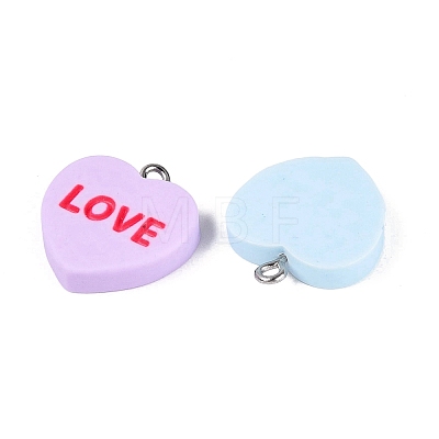 Opaque Resin Pendants RESI-N051-16-1