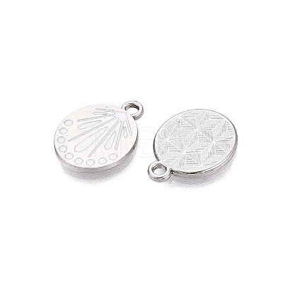 Rack Plating Alloy Enamel Pendants ENAM-N070-01D-02P-01-1