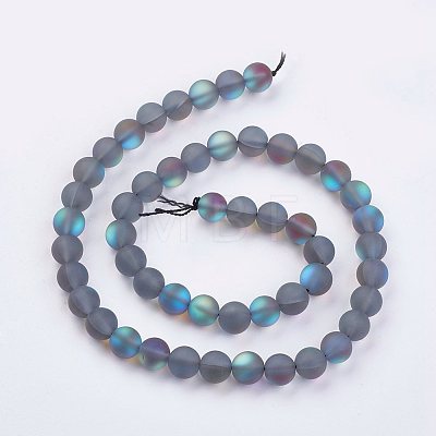 Synthetic Moonstone Beads Strands G-F430-02-8mm-1