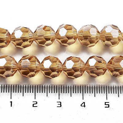 Electroplate Transparent Glass Beads Strands EGLA-A035-T10mm-A17-1