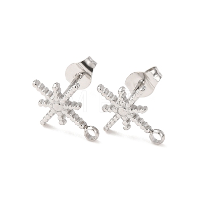 304 Stainless Steel Stud Earrings STAS-K291-13C-P-1