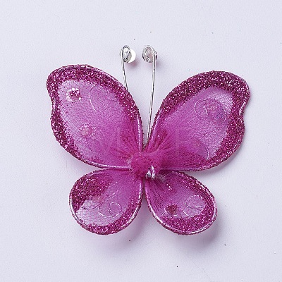 Polyester Butterfly Decoration DIY-WH0018-03H-1