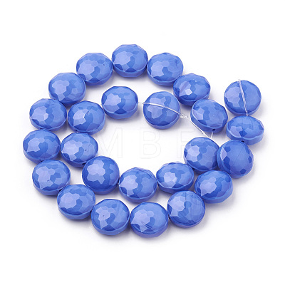 Opaque Solid Color Glass Beads Strands GLAA-N032-05C-1