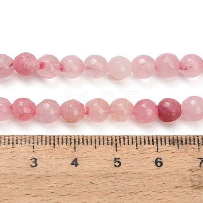 Natural Rose Quartz Dyed Beads Strands G-B046-07-6mm-01-1