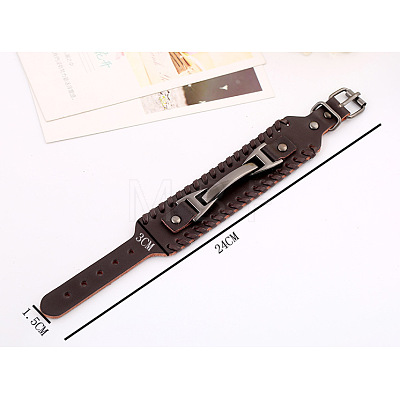 Braided Cowhide Bracelets FS-WG8B33A-01-1