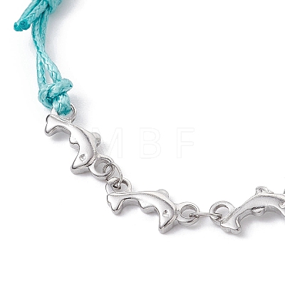 Dolphin 304 Stainless Steel Link Bracelets BJEW-JB09947-1