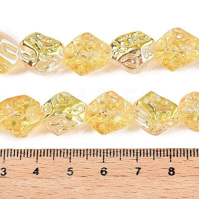 Electroplate Glass Beads Strands EGLA-N012-08K-1