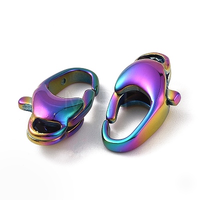 Ion Plating(IP) 304 Stainless Steel Lobster Claw Clasps STAS-F109-01M-1