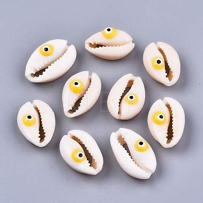 Natural Cowrie Shell Beads SHEL-S266-23K-1