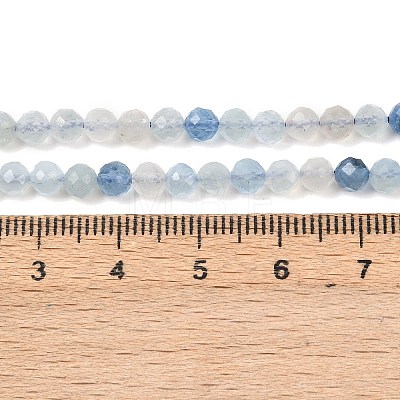 Natural Aquamarine Beads Strands G-F509-10-4mm-A-1